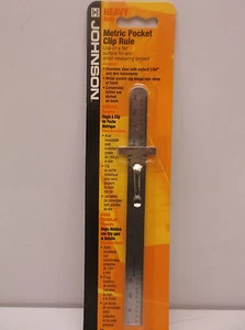 New JOHNSON 7203 Rule Pocket Clip Metric 6 In (C16) - Picture 1 of 3