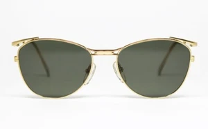 NOS VINTAGE SUNGLASSES JEAN PAUL GAULTIER 58-2173 GOLD GREEN JAPAN FRAME WOMAN - Picture 1 of 7