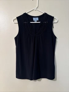 Blusa CE CE Mujer Talla XS Minimalista Azul Marino Sin Mangas Detalle Escote - Imagen 1 de 8