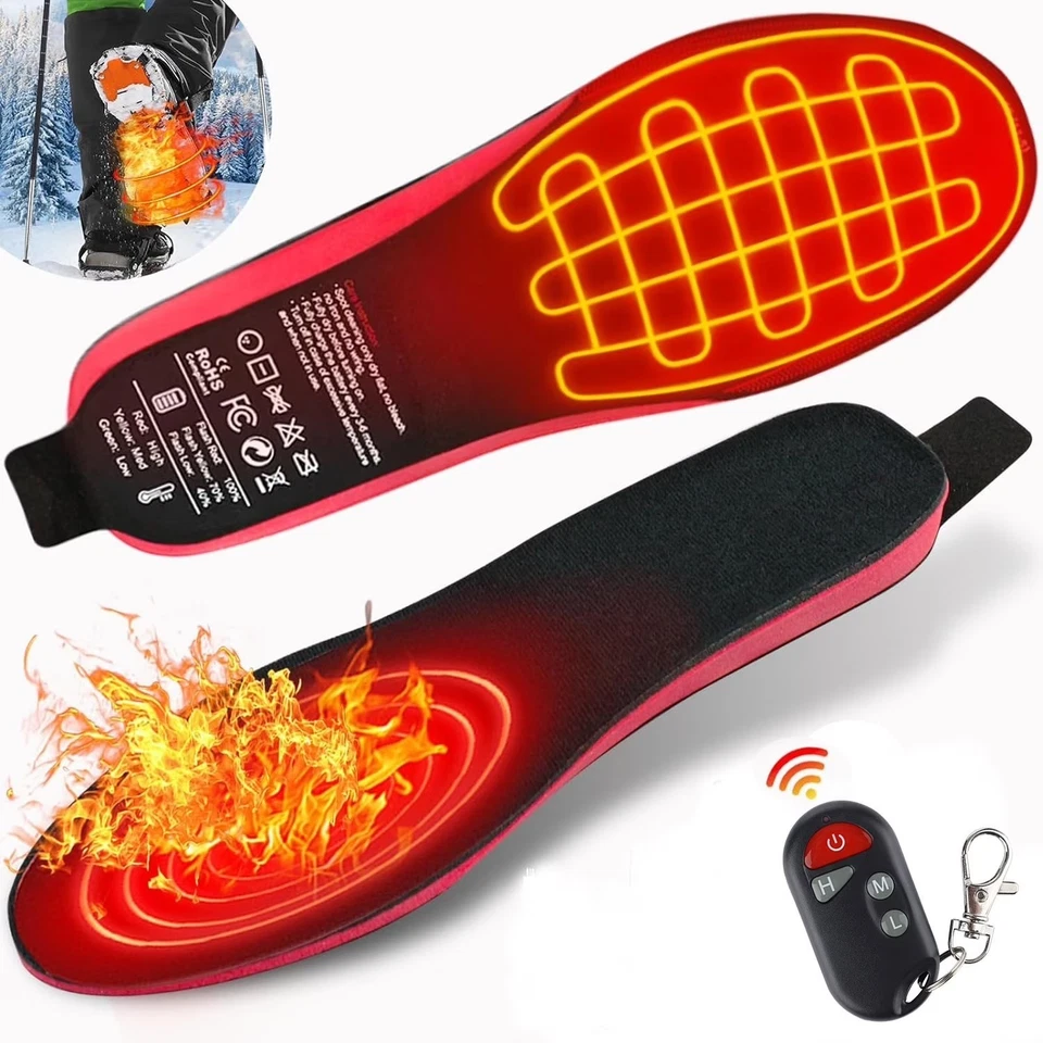 Heated Insoles for Women Men Foot Warmer Rechargeable Insoles w/ 3 Level Heating - Image 1 of 4