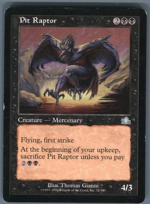 Magic_the_gathering tcg Prophecy Pit Raptor # Near Mint or Better - Image 1 of 2