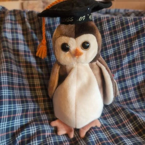 Vintage Ty Beanie Baby Wise the Owl Class of '98 Graduation Plush Beanbag w/Tags - Picture 1 of 7