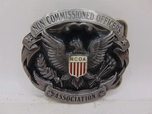 Vintage Belt Buckle NCOA Non Comissioned Officers Association 1989 Siskiyou - Picture 1 of 7