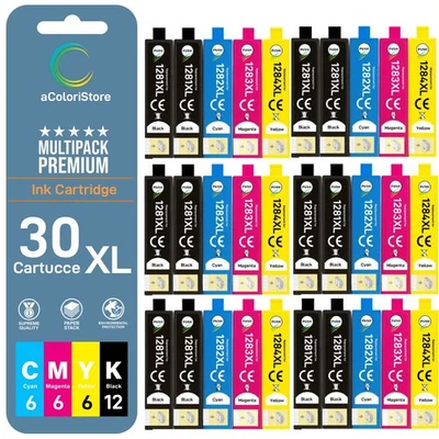 ACOLORISTORE 30 cartucce per Epson SX 125 SX130 SX230 SX235W SX420W SX445W SX440 SX448 BX305F