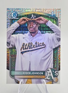 Bowman Chrome Ayden Johnson 1st Bowman 2025 #BCP-197 Mojo Refractor Athletics - Imagen 1 de 2