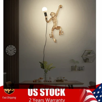 Vintage Monkey Pendant Light - Unique Resin Design for Home Decor - Image 1 of 4