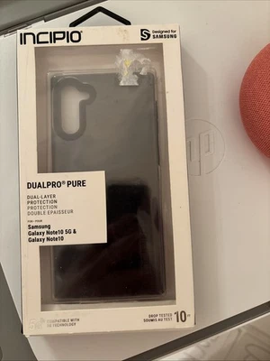 Incipio DualPro Pure Samsung Galaxy Note10/10 5G Black Solid Durable Phone Case - Изображение 1 из 2