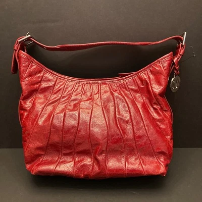 Bolso Stuart Weitzman Cala Mediano Cubo Claret Rojo Vidrio Charol NUEVO Foto 1 de 4
