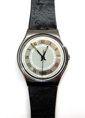 NUEVO Reloj Swatch BEAU GX408 con Estuche 1992 Nuevo de Lote Antiguo Caballeros DE COLECCIÓN Batería Nueva con Fecha Foto 1 de 4