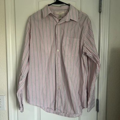 Camisa a rayas con botones manga larga Merona para hombre - talla M Foto 1 de 4