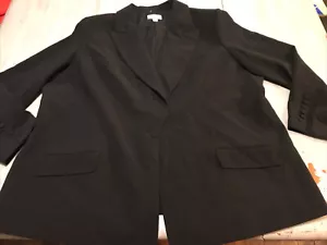 Sergio Hudson Black Blazer Jacket Women’s Sz 3x Classic One Button 90’s Target - Picture 1 of 10
