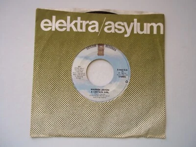 WARREN ZEVON A Certain Girl / Empty-Handed Heart - 45 RPM Record 7" Single 1980 - Image 1 of 4