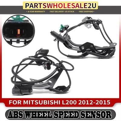 2x Front LH & RH ABS Wheel Speed Sensor for Mitsubishi L200 2012-2015 2.4L 2.5L - Image 1 of 4