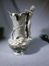 Rarität: Jugendstil Vase mit erotischer Dame Frankreich, 19. Jahrhundert