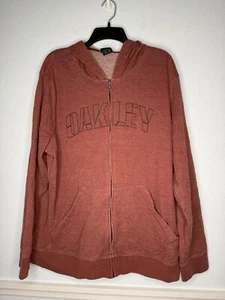 Oakley Sudadera con Capucha Para Hombres 2XL XXL Cremallera Completa Sudadera con Capucha Chaqueta Para Hombres Rojo Logo Grande - Imagen 1 de 4