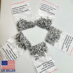 100PCS M4*0.5 304 Stainless Steel Hex Machine Screw Nuts - Picture 1 of 2