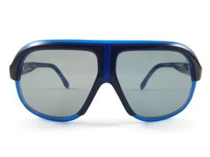 VINTAGE PIERRE CARDIN ELECTRIC BLUE SKI SPORT 1970 COLLECTOR FRANCE SUNGLASSES - Picture 1 of 12