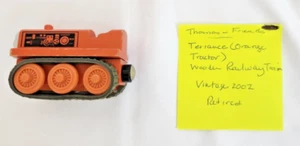 THOMAS & FRIENDS TERRANCE TRACTOR W/TRACKS WOODEN RAILWAY VTG 2002 RETIRED - Picture 1 of 7