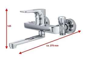 Küchenmischer Chrom Wandarmatur inkl Adapter für Geräteanschluss 3/4" Wasserhahn - Bild 1 von 6