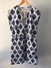 COUNTRY ROAD - SZ 16/XL trenery embroidered summer dress navy CR LOVE