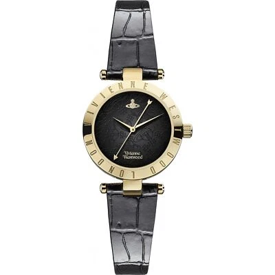 Vivienne Westwood Westbourne II Gold Case Leather Strap Ladies Watch VV092BKBK - Image 1 of 2