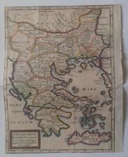 1711 A.D Greece Original Antique Coloured Folded Map. By  Herman Mail.