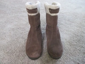Timberland Women 10M Earthkeepers Brown Suede Avebury Outdoor Boots Pull-On VGC - Picture 1 of 14