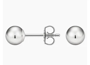 Brilliant Earth Sterling Silver Ball Stud Earrings 8mm NWT - Picture 1 of 6