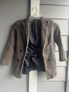 massimo dutti kids coat - EU 36, US 4 /BROWN COLOR/ WOOL - Picture 1 of 3