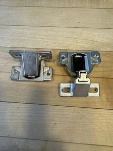 (2) Blum COMPACT 110° Hinge 30.310-11.02 Nickel w/130.110-01.24 Plate 1/4" OL - Picture 1 of 12