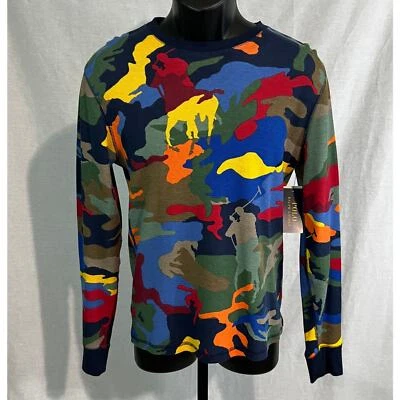 Polo Ralph Lauren Para Hombres Camisa para Dormir Pequeña Aviatr Nvy Grande Poni Camuflaje Nueva Foto 1 de 4