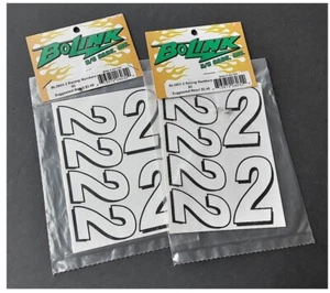 2x Vintage RC Car Truck Bolink BL2603-2 Racing Numbers #2 Decal Sticker 1/10 NIB - Picture 1 of 1