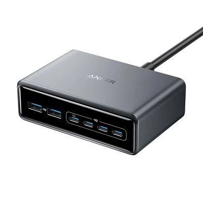Prime Charger 200W 6-Port GaN Charging Station USB-C PD Fast Charging Desktop... - Image 1 of 4