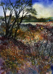 Original Watercolor Painting Landscape Signed "Yanni" Self-representing - Picture 1 of 1