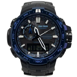AUTH CASIO WATCH PROTREK SOLAR PRW-6000SYT-1JF BLACK CASE:52MM TITANIUM F/S - Picture 1 of 8