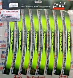 ADESIVI CERCHI CERCHIONI MOTO SCOTER PERFORMANCE DESIGN GIALLO FLUO PRINT DCWR5P - Imagen 1 de 1