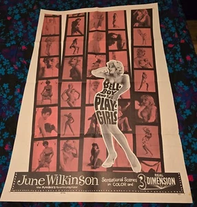 THE BELLBOY AND THE PLAYGIRLS - PÓSTER ORIGINAL DOBLADO - JUNE WILKINSON - 1962 - Imagen 1 de 3