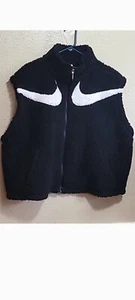 Nike Sportswear Swoosh Fleece Plus Size Black Vest Size 2X New With Tags - Picture 1 of 8