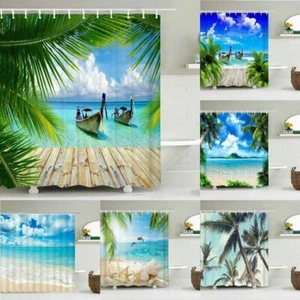 Shower Curtains Bathroom Curtains with Hooks Home Decoration Bath Screen - Picture 1 of 51