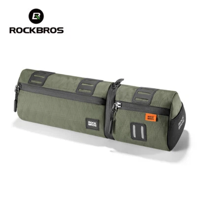 ROCKBROS Juego de Bolsas de Asiento Trasero Delanteras para Bicicleta 2 en 1 Grandes Desmontables Impermeables Bolsas de Bicicleta Foto 1 de 4