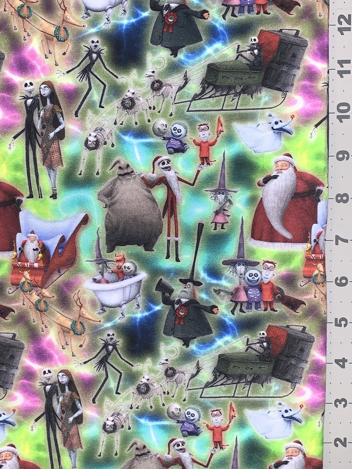 Nightmare Before Christmas Custom Fabric Fat Quarter 18x28” Cotton Spandex - Image 1 of 1