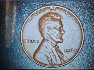 1967 Linc. Wht. Cent With L On Rim, Major Reverse Lamination Err. Good Details. - Picture 1 of 7
