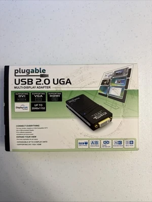 Plugable USB 2.0 UGA Multi-Display Adapter Brand New - Image 1 of 4