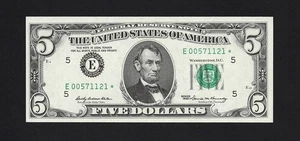1963A* $5 Richmond STAR Federal Reserve Note FRN • 1968-E* • UNCIRCULATED - Picture 1 of 2