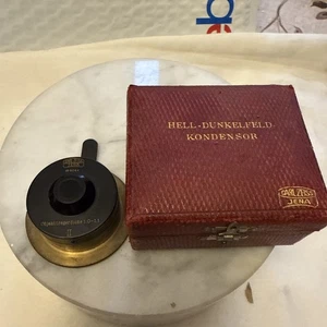 ANTIKES HELL DUNKELFELD KONDENSOR CARL ZEISS JENA MIKROSKOP TEIL NR. 6044 wie besehen - Bild 1 von 9