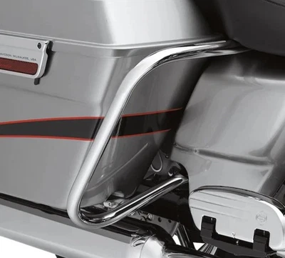 Soporte protector motor trasero alforja cromada izquierda OEM Harley 49187-09 09-13 Touring Foto 1 de 4