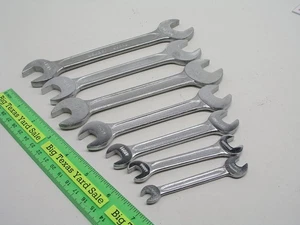 Vintage Indestro Duro Chrome Metric Open End Wrench Set - Picture 1 of 4