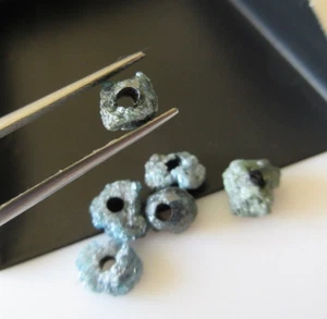Diamante grezzo naturale sfuso 2,92 ct blu grande foro diamante grezzo per regalo perfetto - Foto 1 di 4