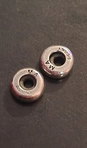 2 KAY JEWELERS "MA" MICHAEL ANTHONY "925" STERLING Smooth STOPPER SPACER CHARMS - Picture 1 of 5