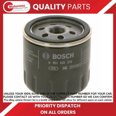 Bosch Oil Filter 0 451 103 318 for VW Bora Est 99-05 - Image 1 of 4